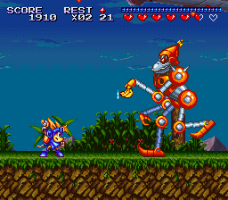 Sparkster (Europe) In game screenshot